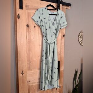 H&M floral wrap dress